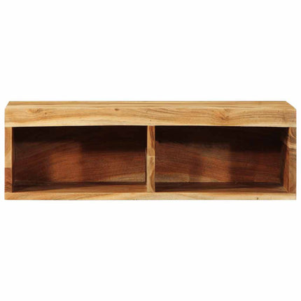 Väggmonterad TV-bänk 60x30x19 cm massivt akaciaträ