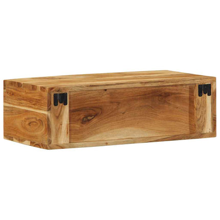 Väggmonterad TV-bänk 60x30x19 cm massivt akaciaträ