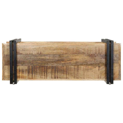 Vägghylla 90x33x45 cm massivt grovt trä mango