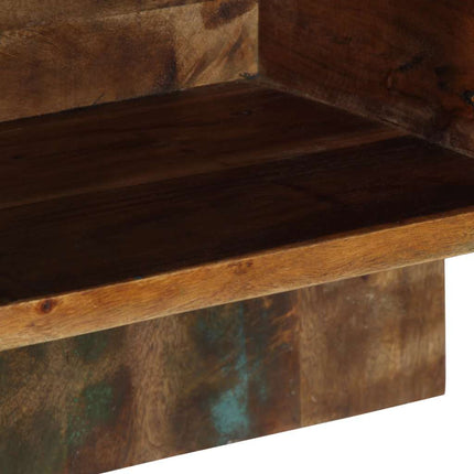 Sängbord flerfärgad 50x27x50 cm massivt återvunnet trä