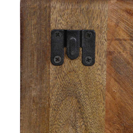Sängbord flerfärgad 50x27x50 cm massivt återvunnet trä