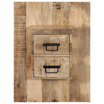 Sängbord 60x32x80 cm massivt grovt mangoträ