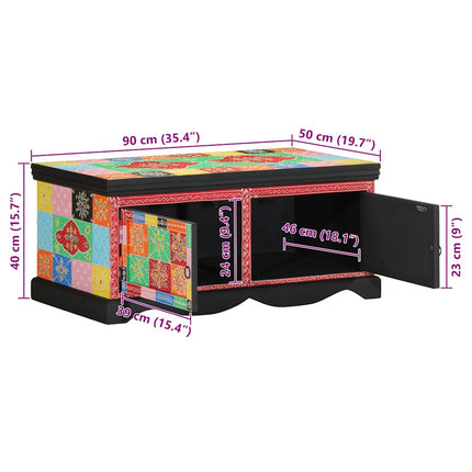 Soffbord Flerfärgat 90X50X40 Cm Massivt Trä Mango