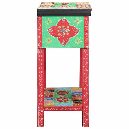 Konsolbord med låda med lagring Flerfärgsdesign 80 x 35 x 76 cm