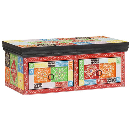 TV-skåp Flerfärgsdesign 60 x 30 x 24 cm Massivt Mangoträ