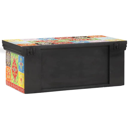 TV-skåp Flerfärgsdesign 60 x 30 x 24 cm Massivt Mangoträ