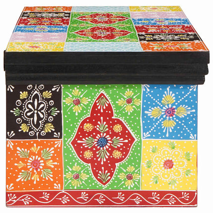 TV-skåp Flerfärgsdesign 60 x 30 x 24 cm Massivt Mangoträ