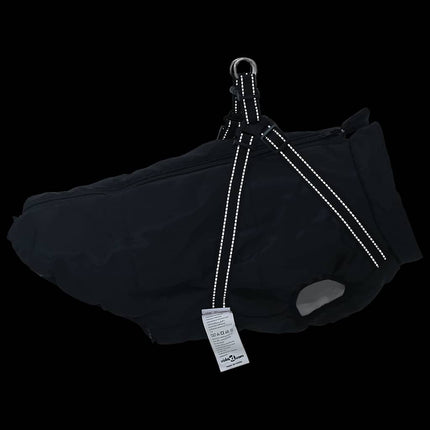 Hundtäcke med sele vattentät reflex svart L48