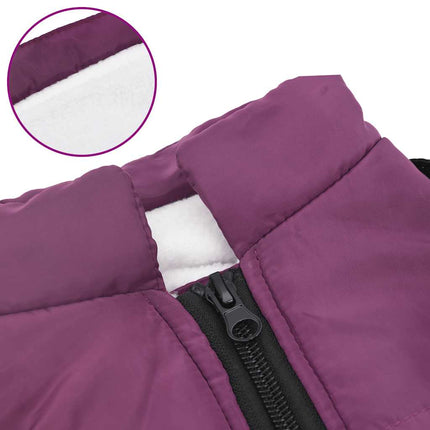 Hundtäcke med sele vattentät lila reflex L40