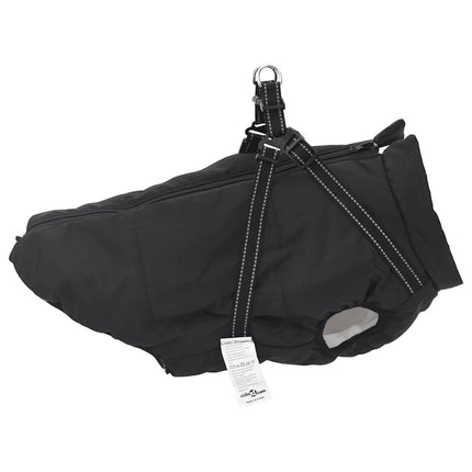 Hundtäcke med sele vattentät reflex svart L44
