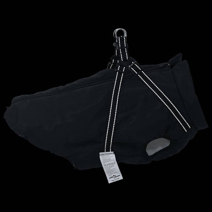 Hundtäcke med sele vattentät reflex svart L44
