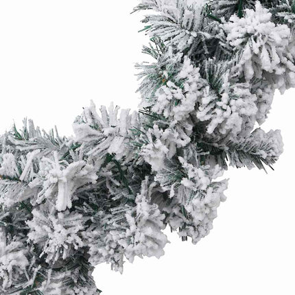 Julgirlang med LED-ljus grön 5 m PVC