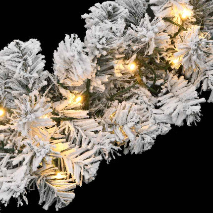 Julgirlang med LED-ljus grön 5 m PVC