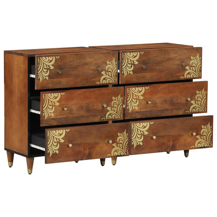 Sideboard 2 pcs honungsbrun 60 x 33 x 75 cm Massivt mangoträ