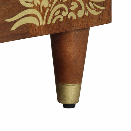 Badrumsskåpsset 3 pcs Honungsbrun och Guld 180 x 33 x 75 cm