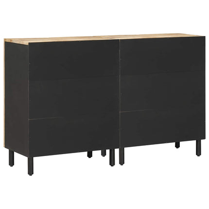 Förvaringsskåp 2 st 120 x 33 x 75 cm Massivt mangoträ