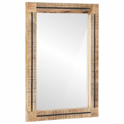 Badrumsskåpsset 2 st Naturlig 62 x 33 x 58 cm Massivt mangoträ