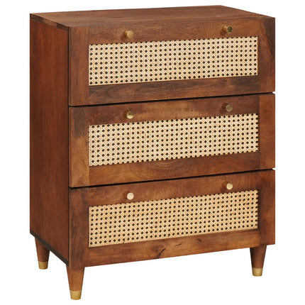 Skänksats 2 pcs Brun 60 x 33,5 x 75 cm Massivt mangoträ