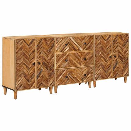 Förvaringsskåp 3 pcs Brun 60 x 33,5 x 75 cm Massivt mangoträ