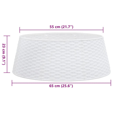 Julgranskrage vit Ø65x23 cm plast
