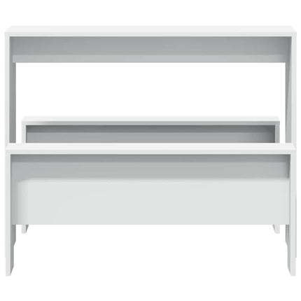 Matbord Med Bänkar 3 Delar Konstruerat Trä