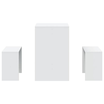 Matbord Med Bänkar 3 Delar Konstruerat Trä