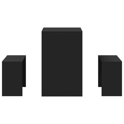 Matbord Med Bänkar 3 Delar Konstruerat Trä