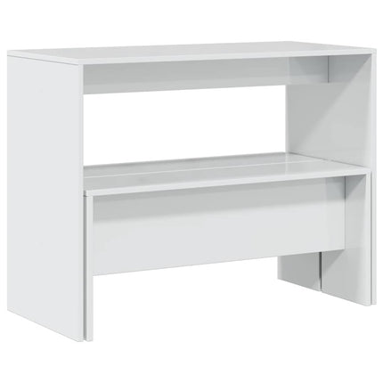 Matbord Med Bänkar 3 Delar Konstruerat Trä