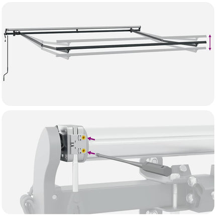 Markis automatiskt infällbar vinröd 300x250 cm