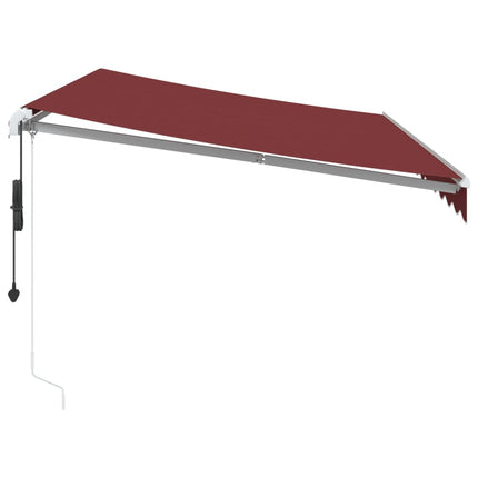 Markis automatiskt infällbar vinröd 350x250 cm