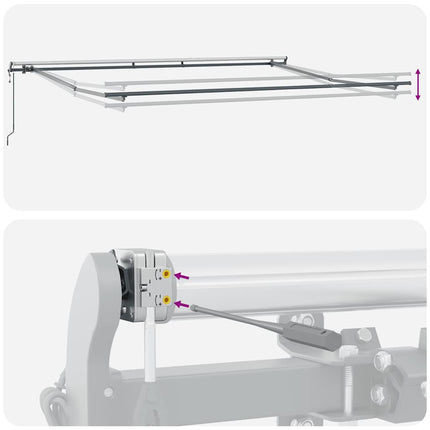 Markis automatiskt infällbar vinröd 400x300 cm