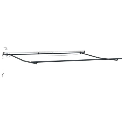 Markis automatiskt infällbar med LEDs vinröd 450x300 cm