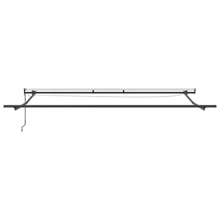 Markis automatiskt infällbar med LEDs vinröd 500x300 cm