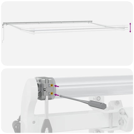 Markis automatiskt infällbar vinröd 600x300 cm