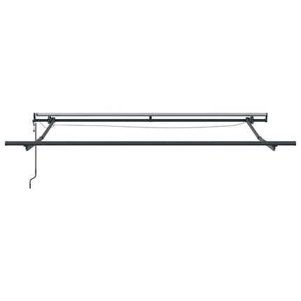 Markis automatiskt infällbar med LEDs brun 300x250 cm
