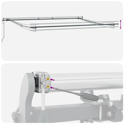 Markis automatiskt infällbar 450x300 cm brun