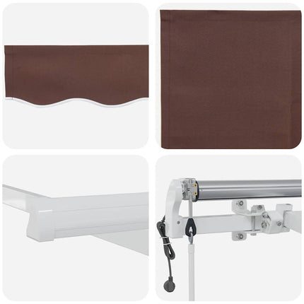Markis automatiskt infällbar 500x300 cm brun