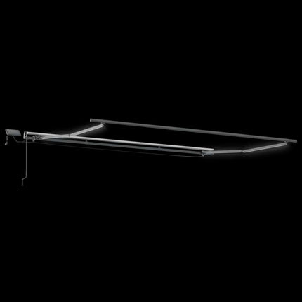 Markis manuellt infällbar med LEDs antracit och vit 400x300 cm