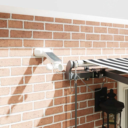 Markis automatiskt infällbar med LEDs antracit&vit 400x300 cm