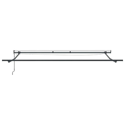 Markis automatiskt infällbar med LEDs antracit&vit 400x300 cm