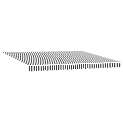 Markis automatiskt infällbar antracit&vit 450x300 cm