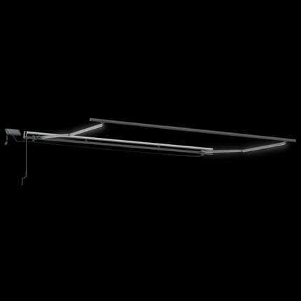 Markis manuellt infällbar med LEDs antracit&vit 500x300 cm