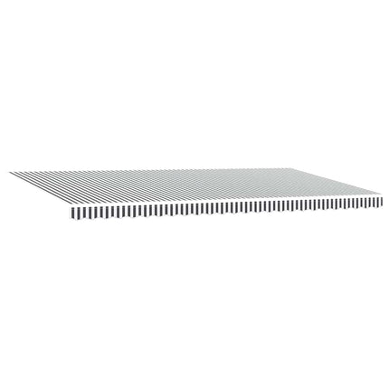 Markis automatiskt infällbar antracit och vit 600x300 cm