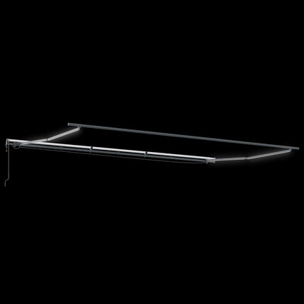 Markis automatiskt infällbar med LEDs antracit&vit 600x300 cm