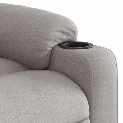 Reclinerfåtölj med uppresningshjälp molngrå tyg