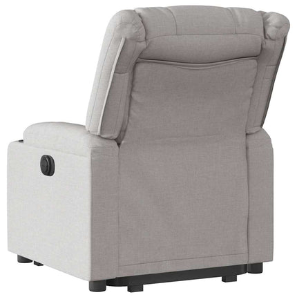 Reclinerfåtölj med uppresningshjälp molngrå tyg