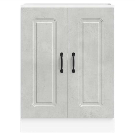 Diskbänk underskåp betonggrå 60x46x81,5 cm konstruerat trä