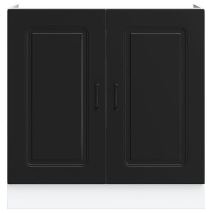 Diskbänk underskåp Kalmar svart 80x46x81,5 cm konstruerat trä