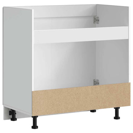 Diskbänk underskåp högglans vit 80x46x81,5 cm konstruerat trä