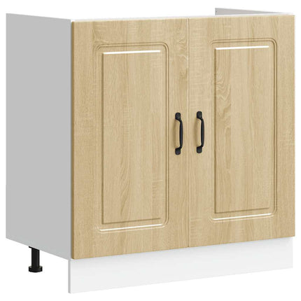 Diskbänk underskåp sonoma-ek 80x46x81,5 cm konstruerat trä
